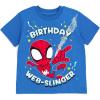 imageMarvel Spidey and His Amazing Friends Birthday TShirt Toddler to Big Kid Sizes 2T  1012Blue  Spiderman