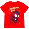 imageMarvel Spidey and His Amazing Friends Birthday TShirt Toddler to Big Kid Sizes 2T  1012Red  Miles Morales
