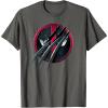 imageMarvel Studios Deadpool ampamp Wolverine Slashed Icon with Claws TShirtAsphalt Grey