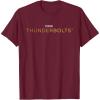 imageMarvel Studios Thunderbolts Movie Logo TShirtBurgundy
