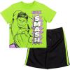 imageMarvel TShirt and Mesh Shorts Outfit Set Toddler to Big Kid Sizes 2T  1416Hulk