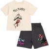 imageMarvel TShirt and Mesh Shorts Outfit Set Toddler to Big Kid Sizes 2T  1416White  Gray  Miles Morales
