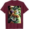 imageMarvel Thunderbolts Comic Cover Art Bucky and Team TShirtBurgundy