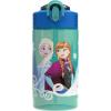 imageZak Designs Marvel SpiderMan Kids Spout Cover and Builtin Carrying Loop Made of Plastic LeakProof Water Bottle Design 16 oz BPAFreeElsa  Anna