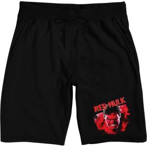 imageCaptain America Brave New World Red Hulk Mens Black Lounge ShortsBlack