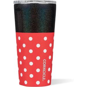 imageCorkcicle Disney Tumbler  TripleInsulated Stainless Steel  Keeps Drinks Cold 9 Hours  SpillProof Lid  Reusable  Summer Drinkware Gift  Keeps Drinks Ice Cold  24 oz  Black PantherMinnie Mouse Red Polka Dot