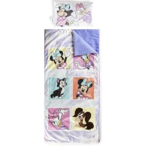 imageJay Franco Kids Slumber Bag and Pillow  54 x 27 Inch Comfy Indoor Sleeping Bag for School and Sleepovers 2 Piece Set Blue  SpidermanPurple  Minnie Mouse