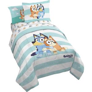imageJay Franco Marvel Spiderman Webtastic 5 Piece Twin Size Bed Set  Includes Reversible Comforter ampamp Sheet Set  Super Soft Kids Bedding Fade Resistant Microfiber Official Marvel ProductMulti  Bluey