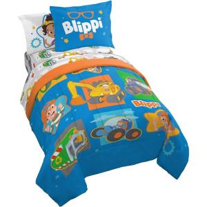 imageJay Franco Marvel Spiderman Webtastic 5 Piece Twin Size Bed Set  Includes Reversible Comforter ampamp Sheet Set  Super Soft Kids Bedding Fade Resistant Microfiber Official Marvel ProductBlue  Blippi
