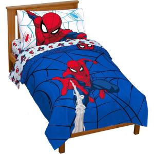 imageJay Franco Marvel Spiderman Webtastic 5 Piece Twin Size Bed Set  Includes Reversible Comforter ampamp Sheet Set  Super Soft Kids Bedding Fade Resistant Microfiber Official Marvel ProductMulti  Spiderman
