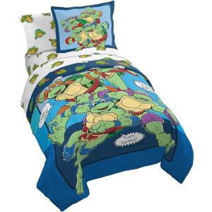 imageJay Franco Marvel Spiderman Webtastic 5 Piece Twin Size Bed Set  Includes Reversible Comforter ampamp Sheet Set  Super Soft Kids Bedding Fade Resistant Microfiber Official Marvel ProductBlue  Tmnt
