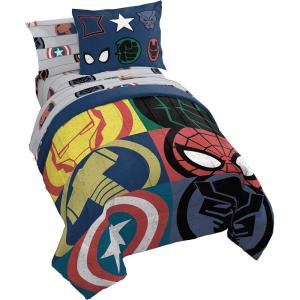 imageJay Franco Marvel Spiderman Webtastic 5 Piece Twin Size Bed Set  Includes Reversible Comforter ampamp Sheet Set  Super Soft Kids Bedding Fade Resistant Microfiber Official Marvel ProductMulti  Marvel