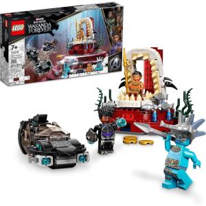 imageLEGO Marvel Black Panther Wakanda Forever King Namors Throne Room Building Kit 76213 Submarine Toy Building Set with 3 Marvel Mini Figures Great Gift for Kids Boys and Girls Age 7 Years Old