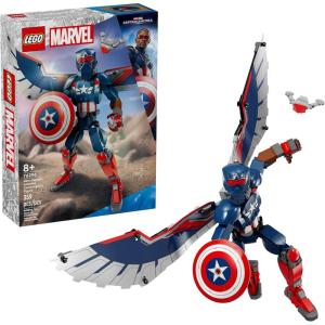 imageLEGO Marvel New Captain America Construction Figure  Buildable Action Figure  Birthday Gift for Boys and Girls Ages 8  Avengers Super Heroes Toy for Kids  76296