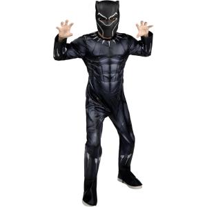 imageMARVEL Boys Deluxe Black Panther Costume Kids Superhero Halloween Costume Child  Officially LicensedM 810