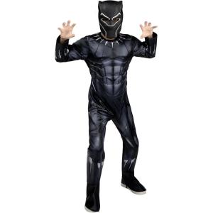 imageMARVEL Boys Deluxe Black Panther Costume Kids Superhero Halloween Costume Child  Officially LicensedS 57