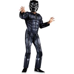 imageMARVEL Boys Deluxe Black Panther Costume Kids Superhero Halloween Costume Child  Officially LicensedXlarge