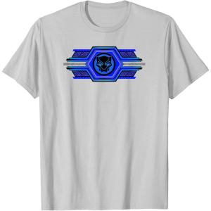 imageMarvel Black Panther Wakanda Forever Geometric Logo TShirtSilver Grey