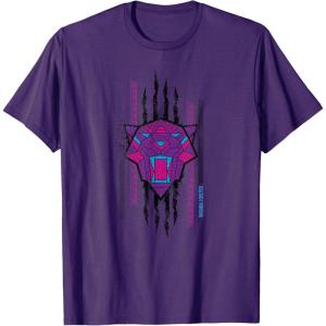 imageMarvel Black Panther Wakanda Forever Movie Panther Slash TShirtPurple