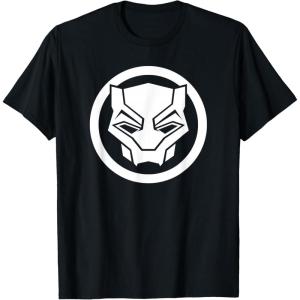 imageMarvel Black Panther Wakanda Forever Simple Panther Logo TShirtBlack