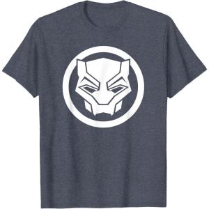imageMarvel Black Panther Wakanda Forever Simple Panther Logo TShirtHeather Blue