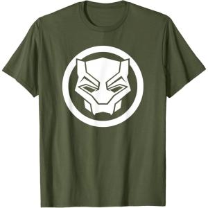 imageMarvel Black Panther Wakanda Forever Simple Panther Logo TShirtOlive Green