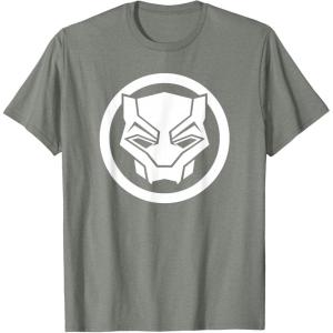 imageMarvel Black Panther Wakanda Forever Simple Panther Logo TShirtOlive Heather