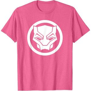 imageMarvel Black Panther Wakanda Forever Simple Panther Logo TShirtPink Heather