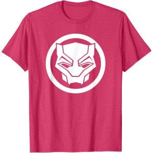 imageMarvel Black Panther Wakanda Forever Simple Panther Logo TShirtRed Heather