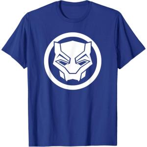 imageMarvel Black Panther Wakanda Forever Simple Panther Logo TShirtRoyal Blue