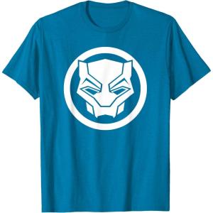 imageMarvel Black Panther Wakanda Forever Simple Panther Logo TShirtSapphire Blue