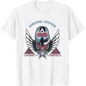 imageMarvel Captain America Brave New World Airborne Avenger Cap TShirtWhite