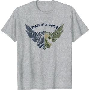 imageMarvel Captain America Brave New World Airborne Avengers TShirtHeather Grey
