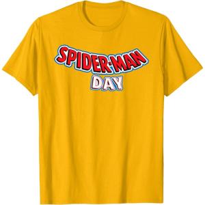 imageMarvel SpiderMan Day August 1 Official Logo TShirtGolden Yellow