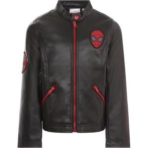 imageMarvel SpiderMan Faux Leather Jacket Little Kid to Big Kid Sizes 41416Black  Spiderman