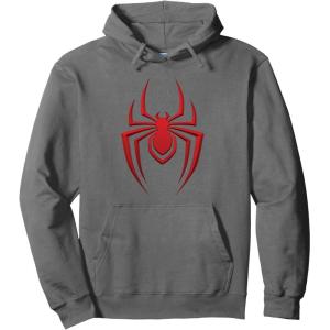 imageMarvel SpiderMan Miles Morales Game Spider Icon Pullover HoodieAsphalt Grey