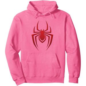 imageMarvel SpiderMan Miles Morales Game Spider Icon Pullover HoodieBright Pink