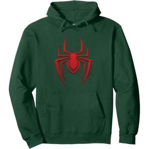 imageMarvel SpiderMan Miles Morales Game Spider Icon Pullover HoodieDark Green