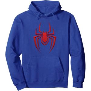 imageMarvel SpiderMan Miles Morales Game Spider Icon Pullover HoodieRoyal Blue
