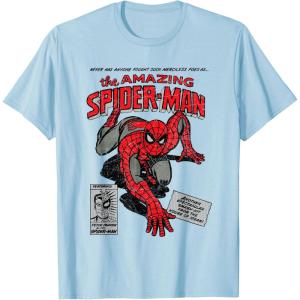 imageMarvel SpiderMan Retro Comic TShirtBaby Blue