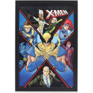 imageMarvel SpiderMan Upside Down Framed Wood Wall Decor  Fun SpiderMan Wall Art for Man Cave or Movie RoomBlue