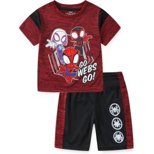 imageMarvel Spidey and His Amazing Friends Boys 2 Piece Short Sleeve Tshirt and Shorts Set for ToddlersRed