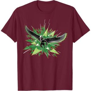imageMarvel Studios Captain America Brave New World Falcon Burst TShirtBurgundy