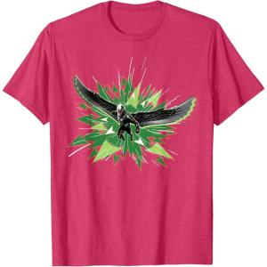 imageMarvel Studios Captain America Brave New World Falcon Burst TShirtRed Heather