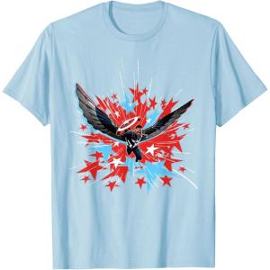 imageMarvel Studios Captain America Brave New World Star Burst TShirtBaby Blue