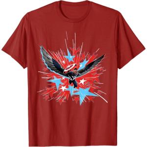 imageMarvel Studios Captain America Brave New World Star Burst TShirtCranberry Red
