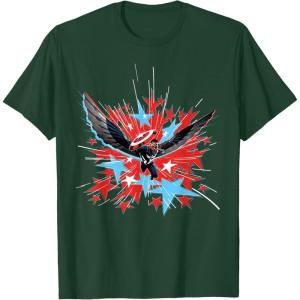 imageMarvel Studios Captain America Brave New World Star Burst TShirtDark Green