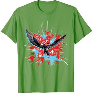imageMarvel Studios Captain America Brave New World Star Burst TShirtGrass Green