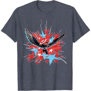 imageMarvel Studios Captain America Brave New World Star Burst TShirtHeather Blue