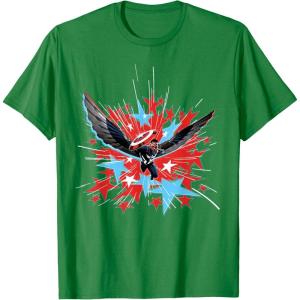 imageMarvel Studios Captain America Brave New World Star Burst TShirtKelly Green